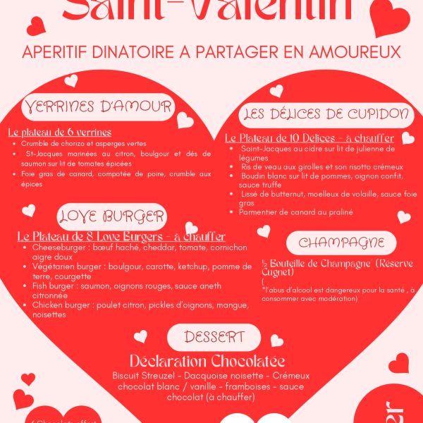 Menu Saint-Valentin