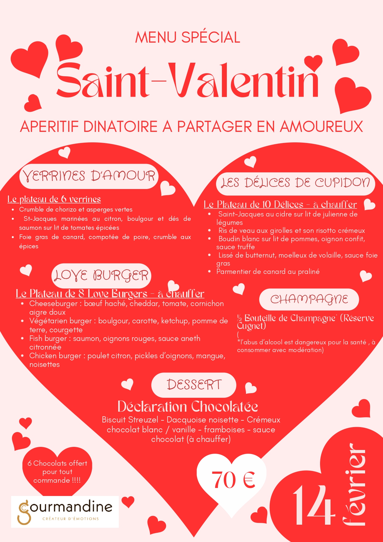 Menu Saint-Valentin