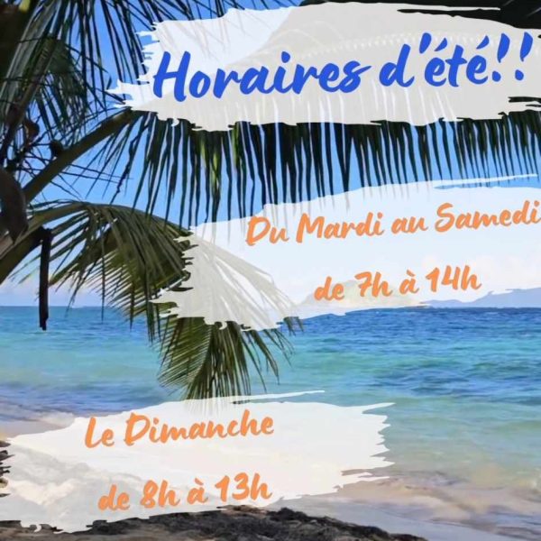 Changement d’Horaires du 5 au 25 Août