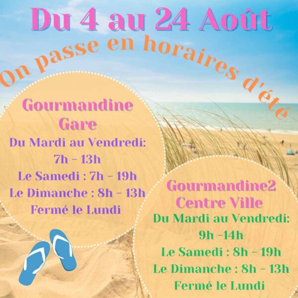[Du 4 au 24 août] – Horaires d’été activés !