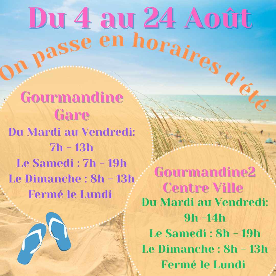 [Du 4 au 24 août] – Horaires d’été activés !